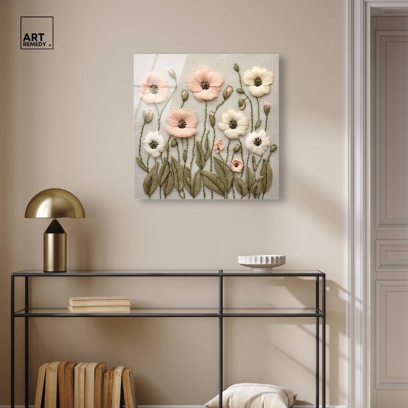 Stitched Serenity I Acrylic by Art Remedy, Ready to Hang