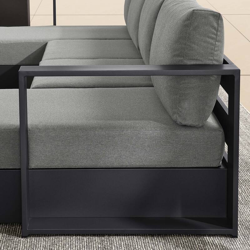 Tahoe Patio Aluminum 4-Piece Sectional Sofa Set
