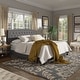 preview thumbnail 4 of 43, Fontana Adjustable Diamond-tufted Arched Back Bed by iNSPIRE Q Classic Charcoal Linen - Queen