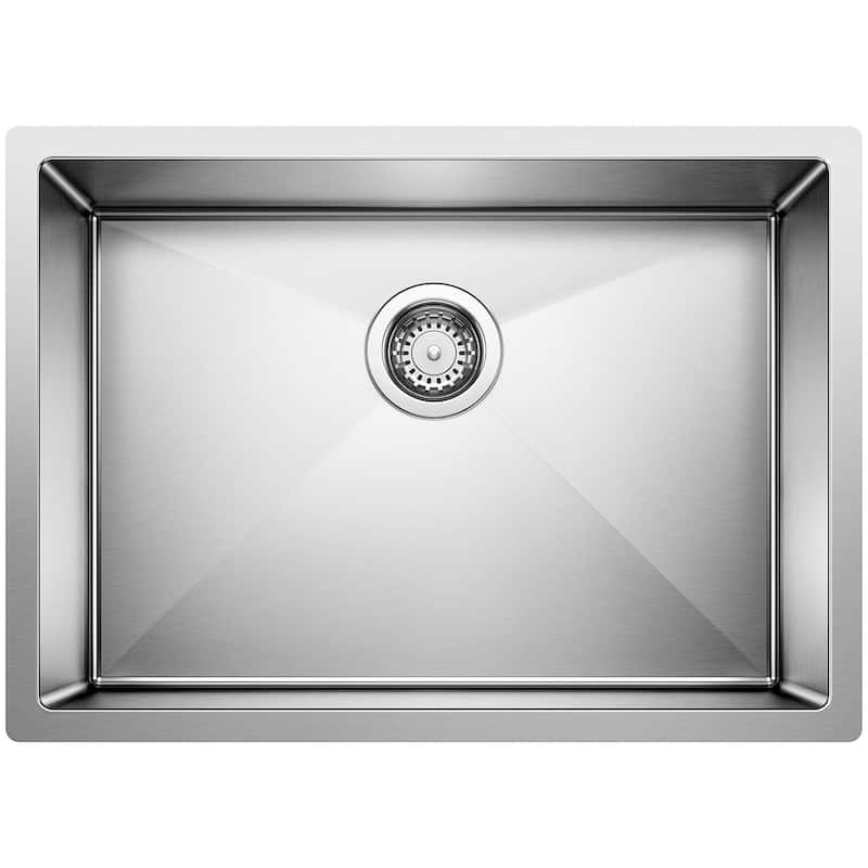 Blanco Precision Single Basin Stainless Steel Kitchen Sink 25" x 18" - Satin