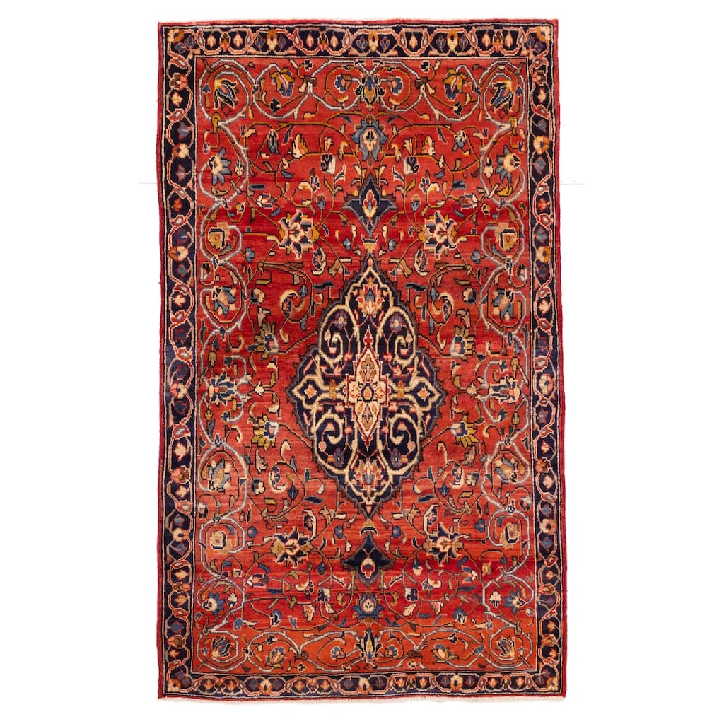 ECARPETGALLERY Hand-knotted Andelz Red Wool Rug - 4'0 x 6'11