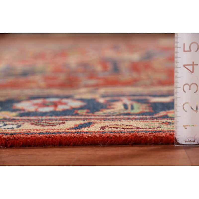 Orange Heriz Serapi Oriental Area Rug Handmade Wool Carpet - 8'11" x 12'1"