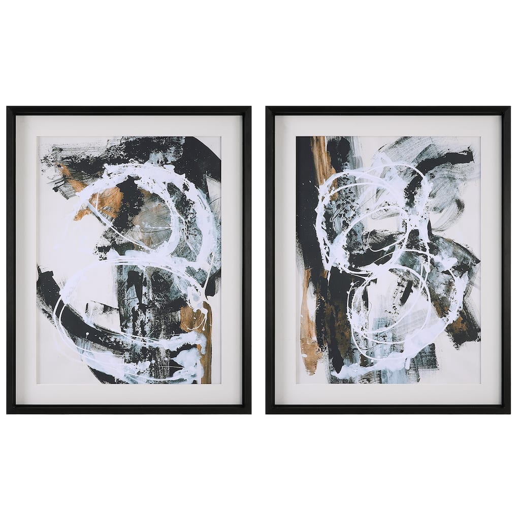 Uttermost Winterland Abstract Prints, Set/2