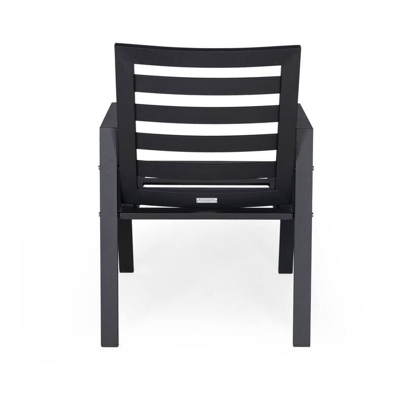 Chelsea 7-Piece Aluminum Outdoor Dining Set 78 in. Rectangular Table and 6 Dining Armchair w/ Cushions - N/A