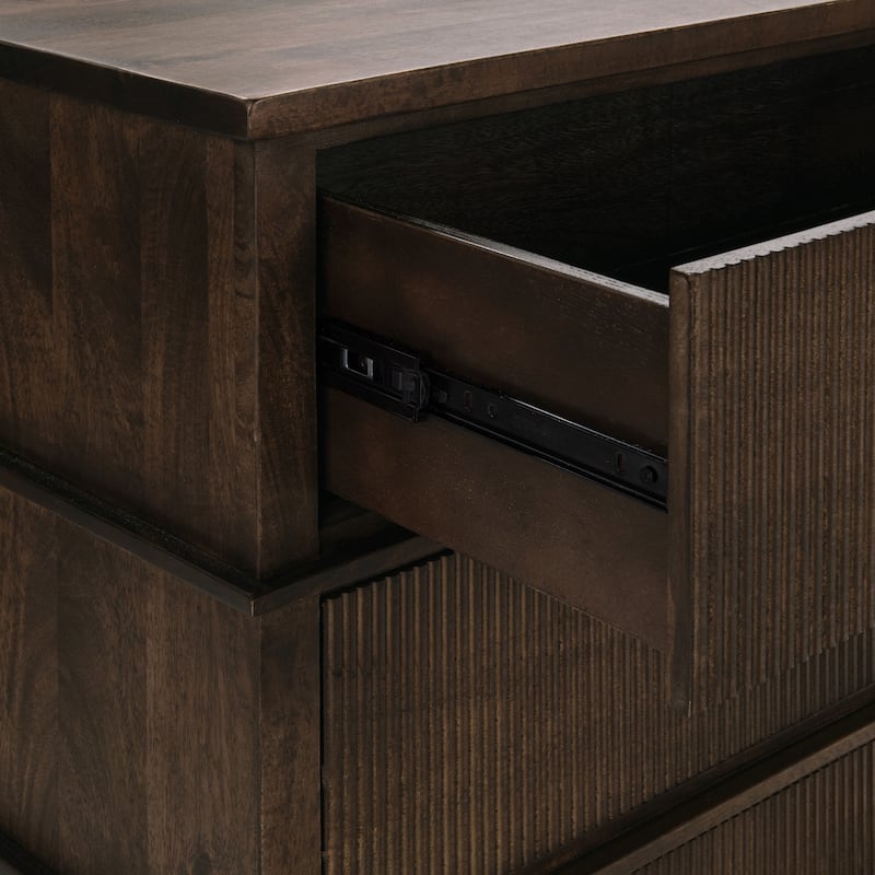 Classic Home Westlake 3-Drawer Mango Wood Chest Cabinet