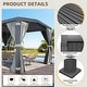 preview thumbnail 13 of 188, EROMMY Outdoor Louvered Pergola Gazebo with Adjustable Aluminum Rainproof Roof