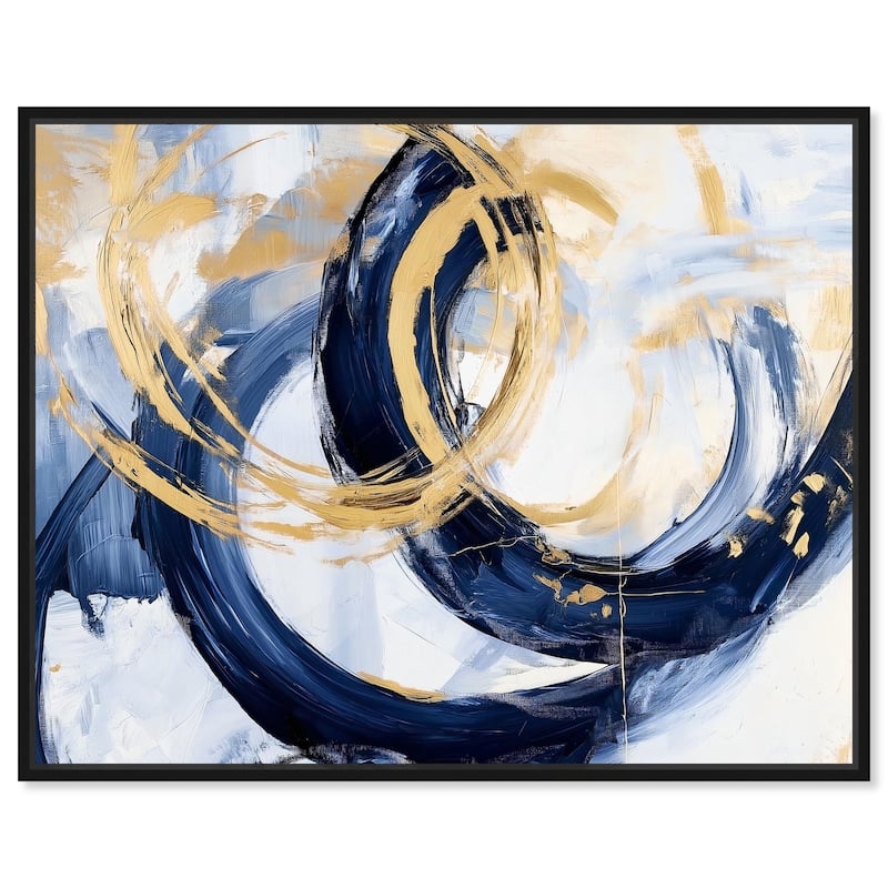 Bold Whirl I Canvas by Art Remedy - Black - 24" x 20"
