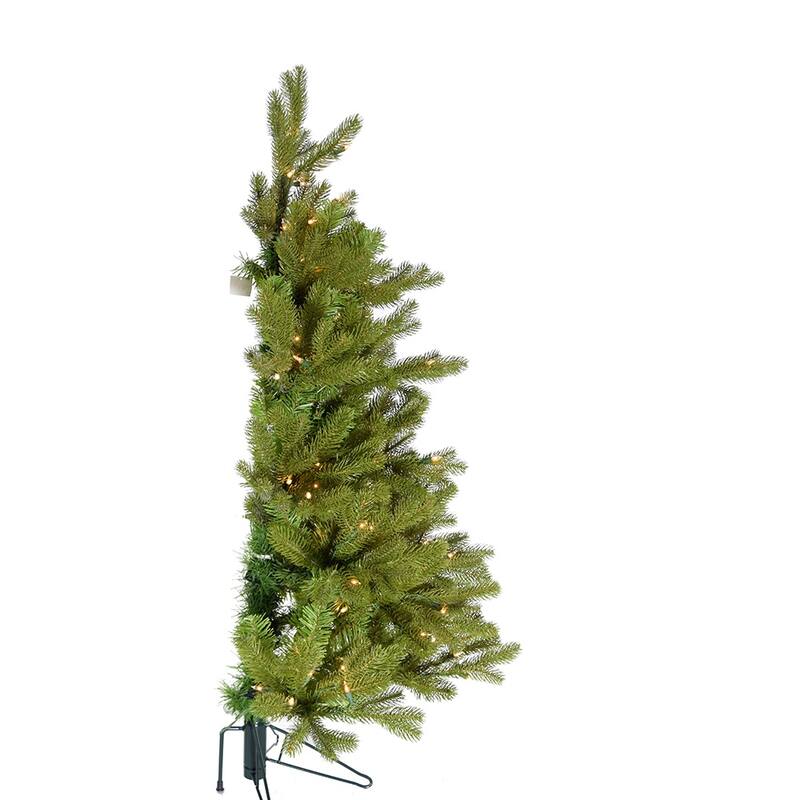 Kurt Adler 5-Foot Pre-Lit PE Half Tree with Stand - 5'