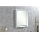 preview thumbnail 2 of 5, 36x28 Inch LED Lighted Makeup Mirror For Bathroom Vanity With Touch Bottom Ultra-Thin Wall Mounted Mirror