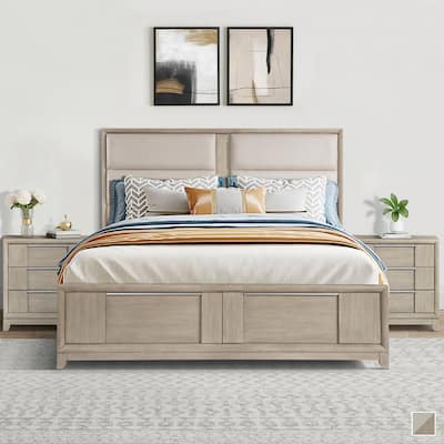 Merlot Platform Bed with Footboard Storage, King