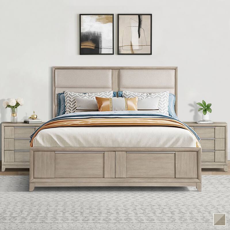 Merlot Platform Bed with Footboard Storage, Queen