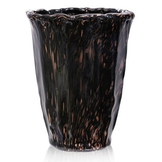 StyleCraft Ginevra Black and Amber Glass Vase - Bed Bath & Beyond - 32111224