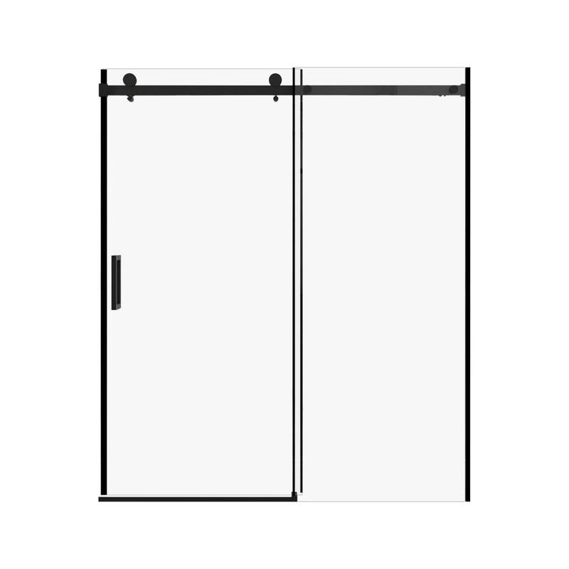 Topcraft 56“-60 ”W x 70 "H Frameless Shower Door - 60*70 - 60*70 - Matte Black