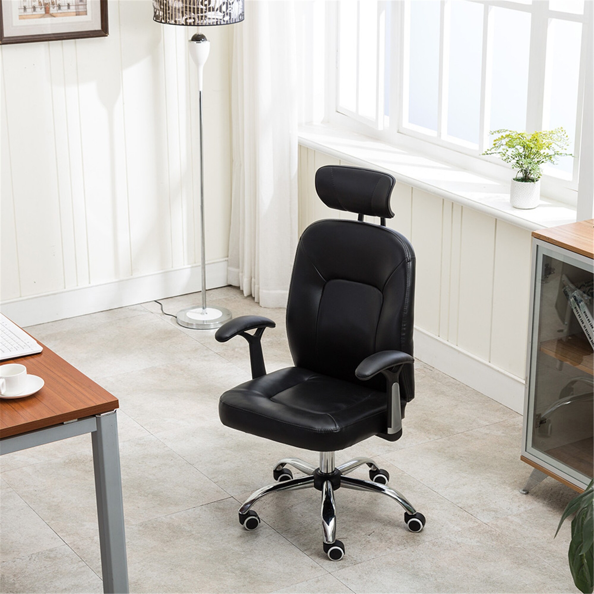 Liftable Swivel Chair Office Work Chair Gaming Chair Black Bed