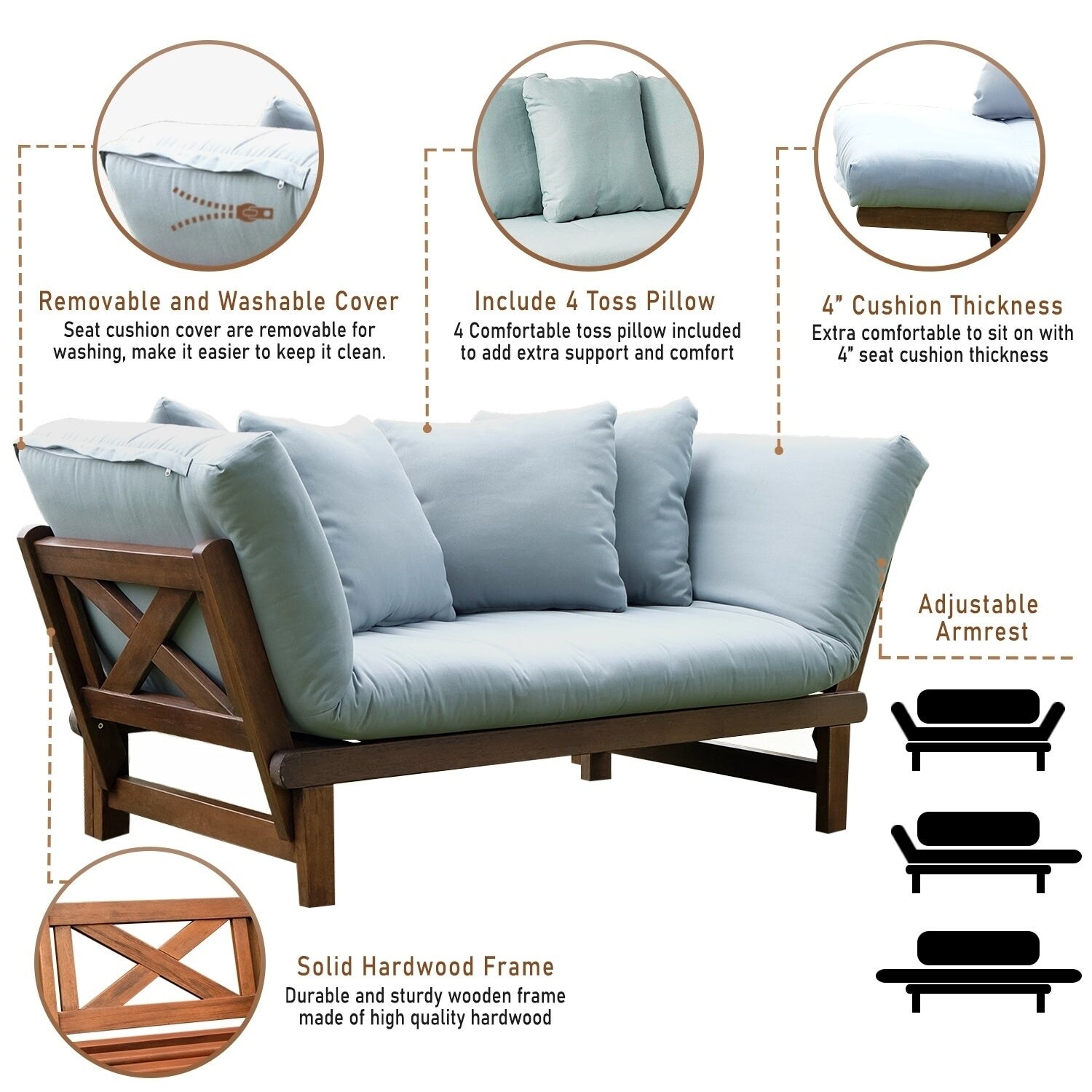Cambridge Casual West Lake Convertible Sofa Daybed Overstock 11552176