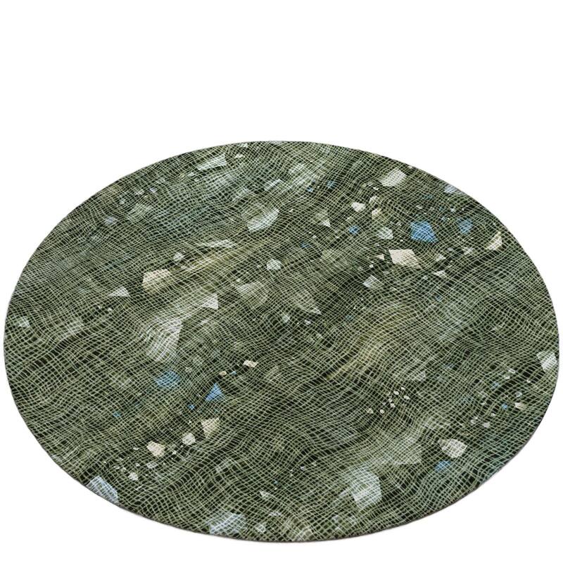 HomeRoots Abstract Transitional Rectangle Outdoor Rug