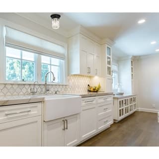 Design House Jelly Jar 1-Light Indoor/ Outdoor Flush Mount Ceiling Light - Black