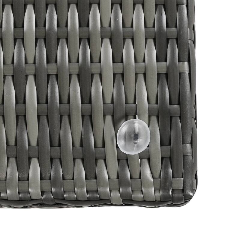 6-Piece PE Rattan Patio Sofa Set with Storage & Adjustable Seats
