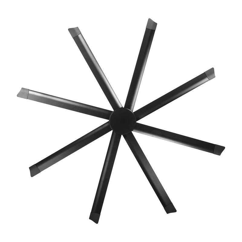 100-inch Black Extra Large Industrial 8 Aluminum Blades High Ceiling Fans with remote control - 99.8" W x 23.62" H