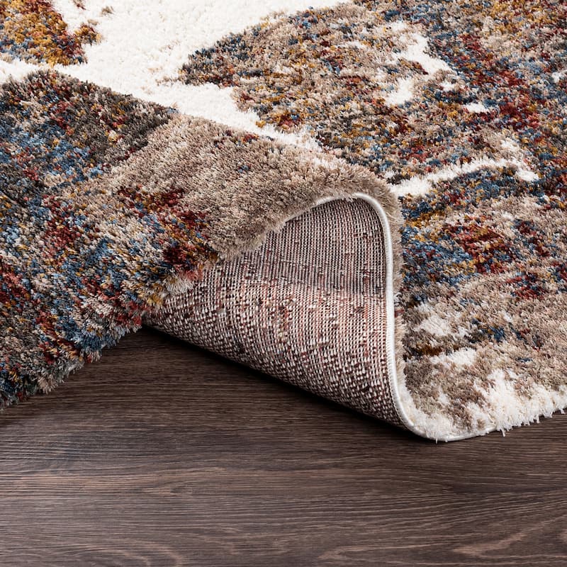 Artistic Weavers Alfie Abstract Colorblock Modern Shag Area Rug