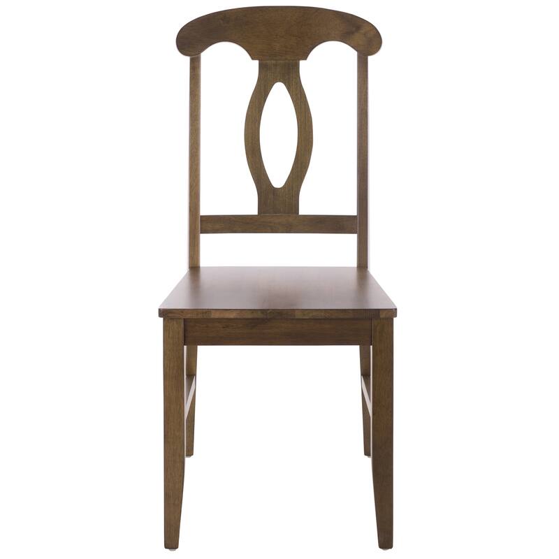 SAFAVIEH HOME Lieselotte Side Chair - 18"W x 21"D x 39"H - Dark Oak