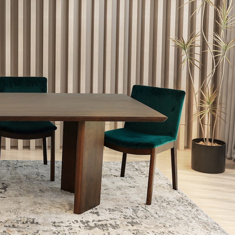 Sakuma 86" Japandi Style Solid Wood Rectangular Dining Table