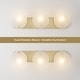 preview thumbnail 9 of 11, Modern Gold 3-Light Vanity Light Frosted Glass Bathroom Fixture