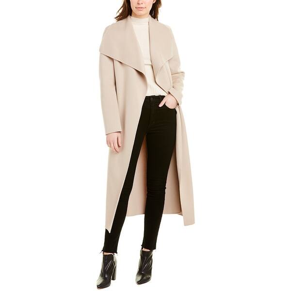 Shop Mackage Mai Leather Trim Wool Coat On Sale Overstock 30859909