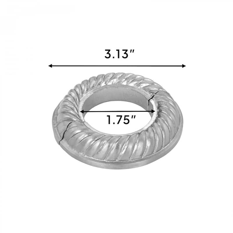 Aluminum Radiator Flange Le Cruller Style 1.25" (IPS) Pipe Flanges 1.75" ID - 3.13" OD Renovators Supply