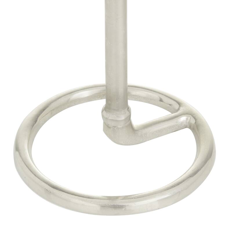 Silver or Gold Aluminum Metal Tapered Decorative Candle Holder with Ring Bases (Set of 3)
