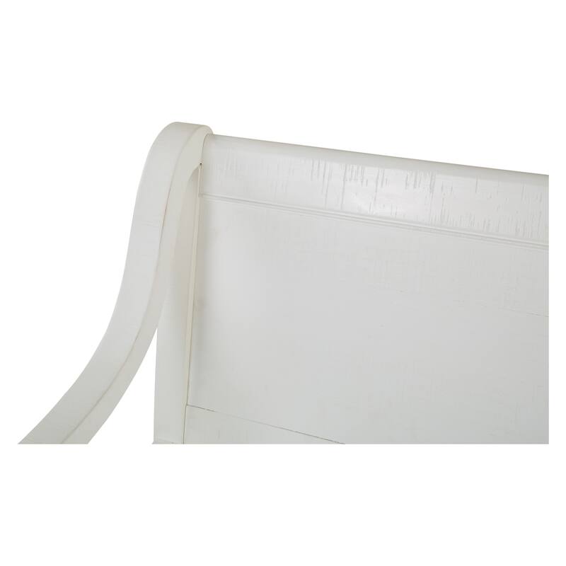 Magnussen Home Heron Cove Chalk White And Dovetail Grey Bench - 66''W x 21''D x 34.38''H