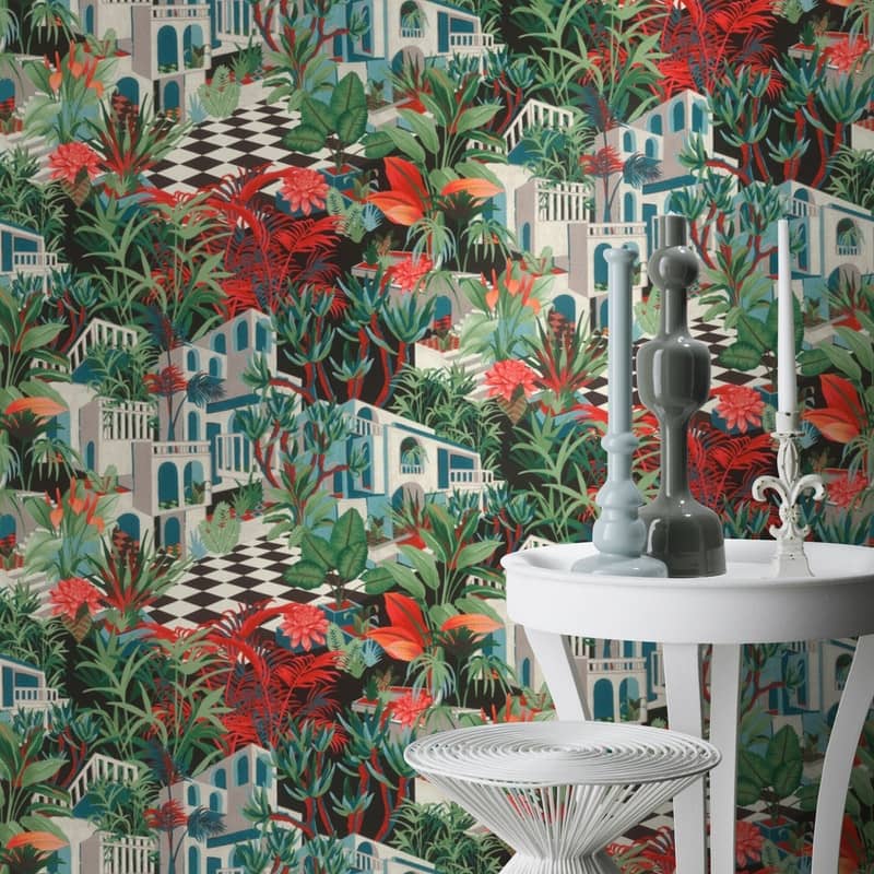 Rasch Merian Multicolor Architectural Wallpaper