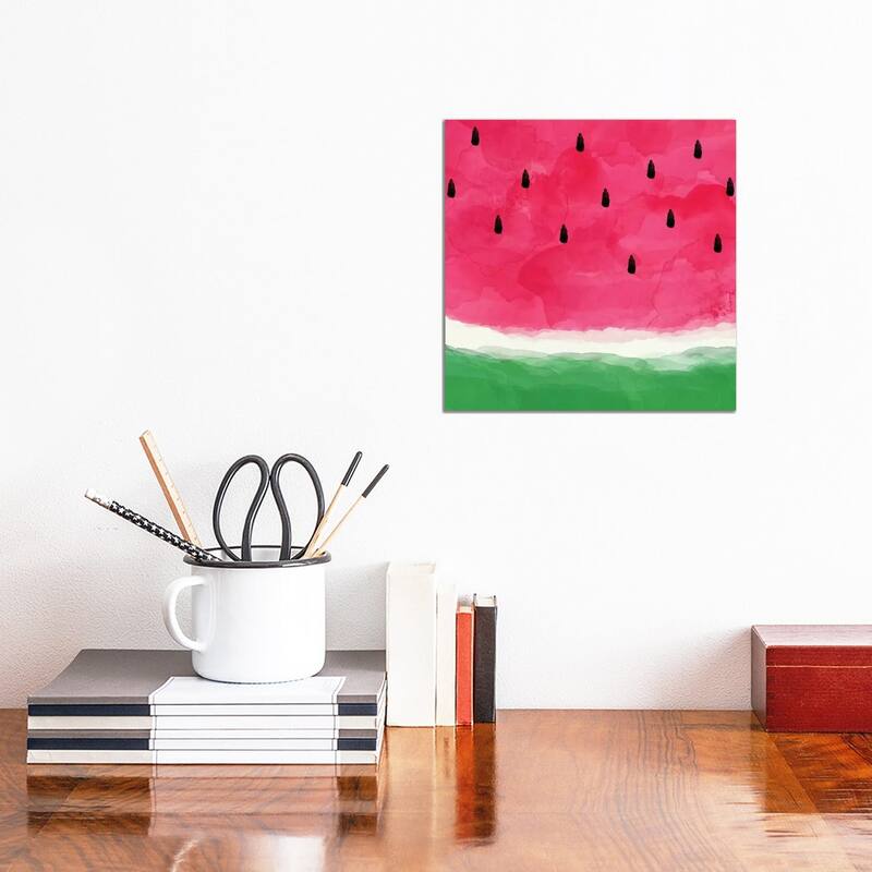 iCanvas "Watermelon Abstract" by Orara Studio Canvas Print - 12x12x1.5