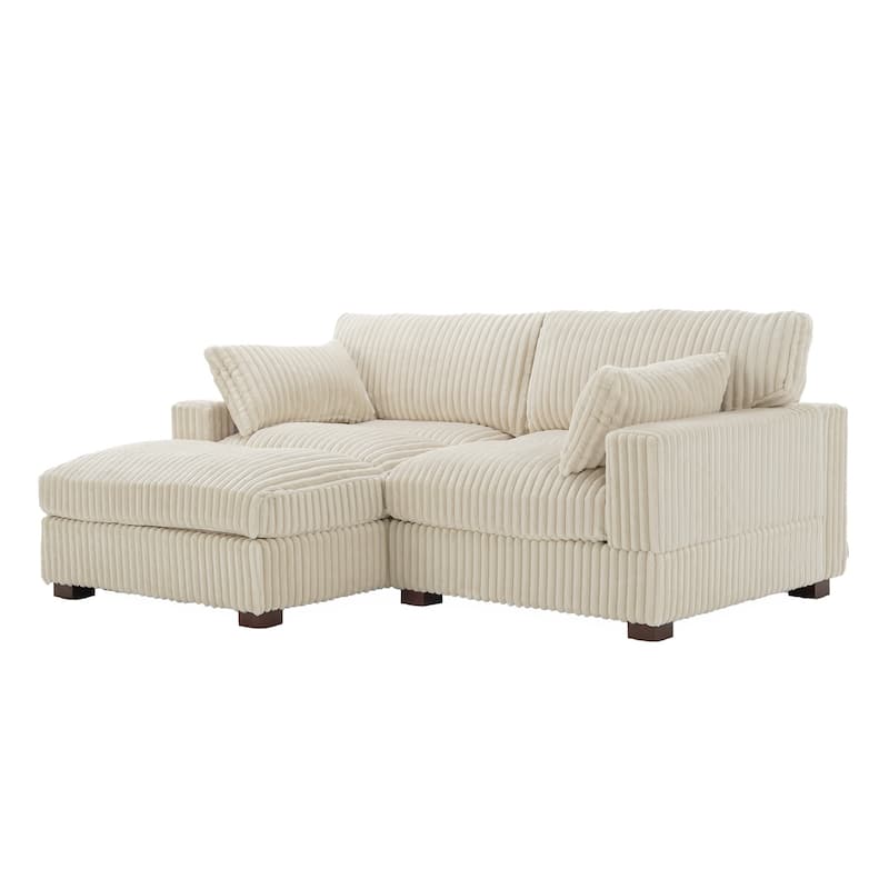 Oversized Plush Modular Sectional Sofa Set L Shaped Couch