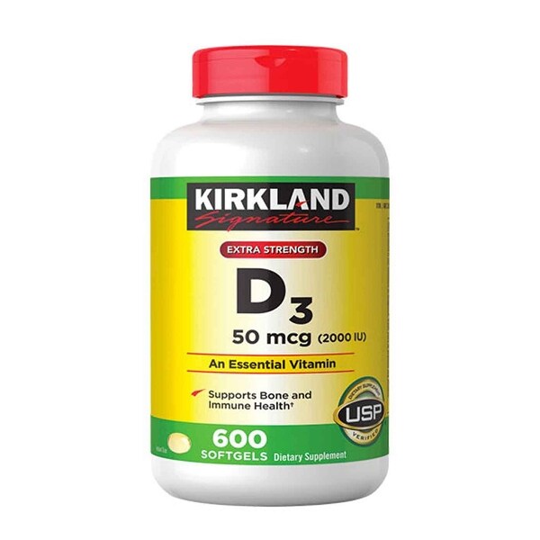 Shop Kirkland Signature Extra Strength Vitamin D3 50 Mcg 600 Softgels Dietary Supplement White Overstock 23600793