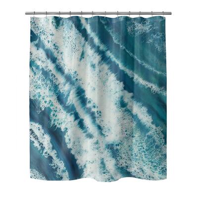 TROPICAL WAVES Shower Curtain By Christina Twomey