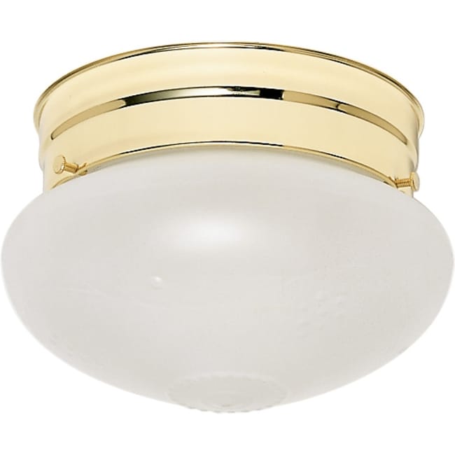 Nuvo SF76/128 3 Light Wide Flush Mount Bowl Ceiling Fixture Polished Brass 