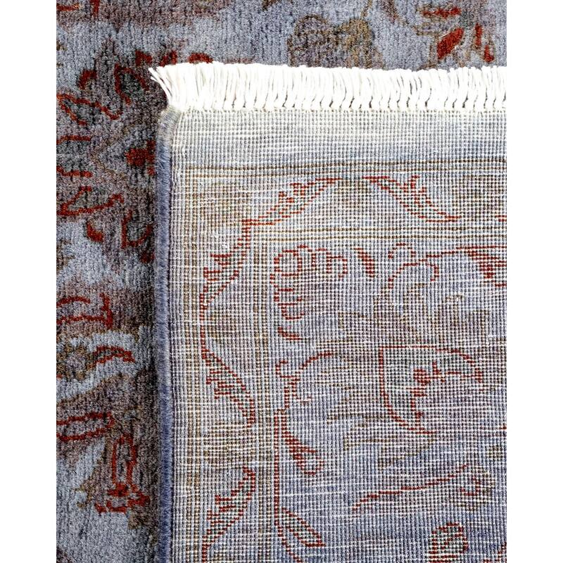 Overton Hand Knotted Wool Vintage Inspired Modern Contemporary Overdyed Gray Area Rug - 4' 2" x 6' 4"