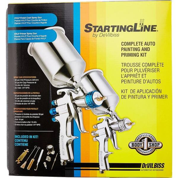 DeVilbiss StartingLine HVLP Gravity Feed Paint and Primer Spray Gun Kit Bed Bath & Beyond