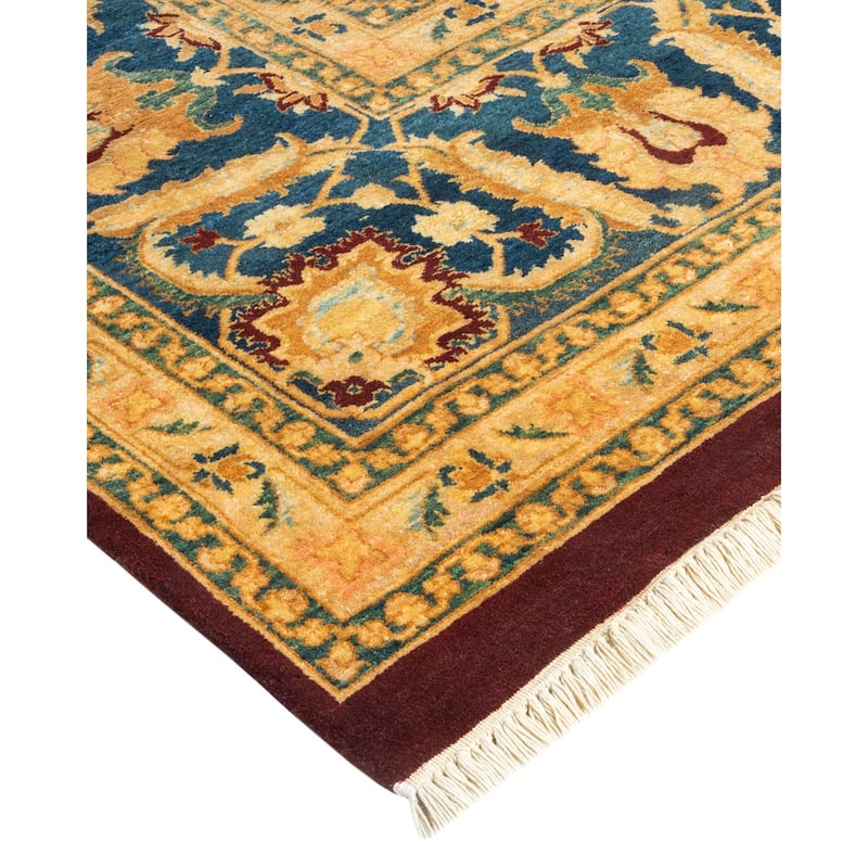 Overton Handknotted Wool Traditional Oriental Red Area Rug - 9' x 12'