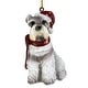 preview thumbnail 3 of 5, Design Toscano Miniature Schnauzer Holiday Dog Ornament Sculpture
