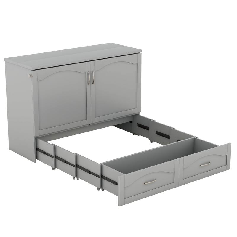 Space-Saving Industrial Murphy Bed Multi-Function Foldable Wall Bed