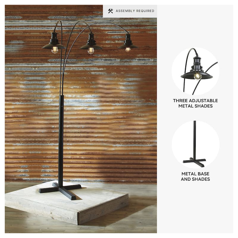 Sheriel Black 83 Inch Metal Arc Lamp