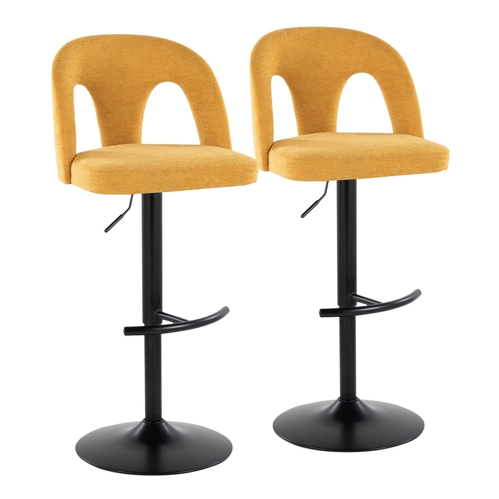 Ava Upholstered Adjustable Barstool - Set of 2