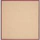 preview thumbnail 104 of 140, SAFAVIEH Natural Fiber Carmit Casual Border Sisal Rug 6' Square - Maize/Burgundy