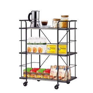 3 Tier Trolley Cart Kitchen Island Serving Bar Cart