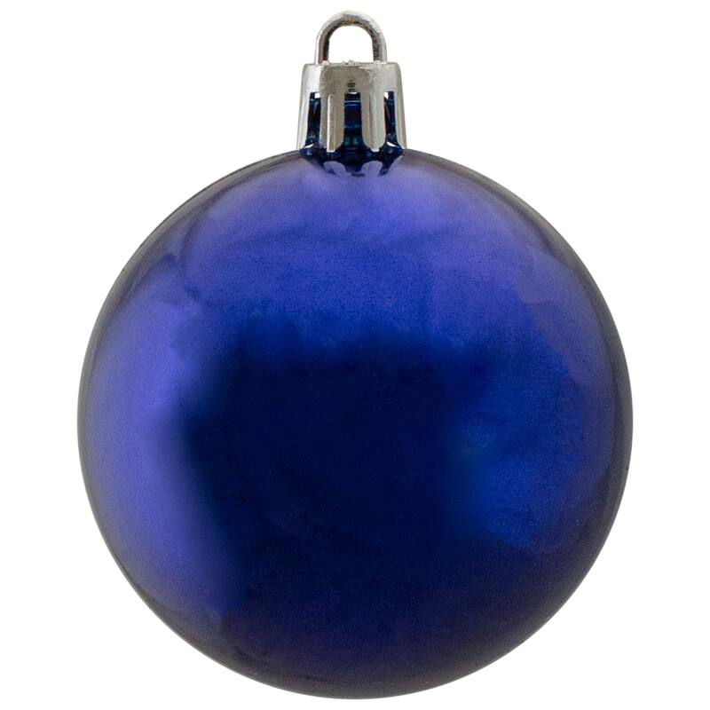 32ct Dark Blue Shatterproof Shiny Christmas Ball Ornaments 3.25"