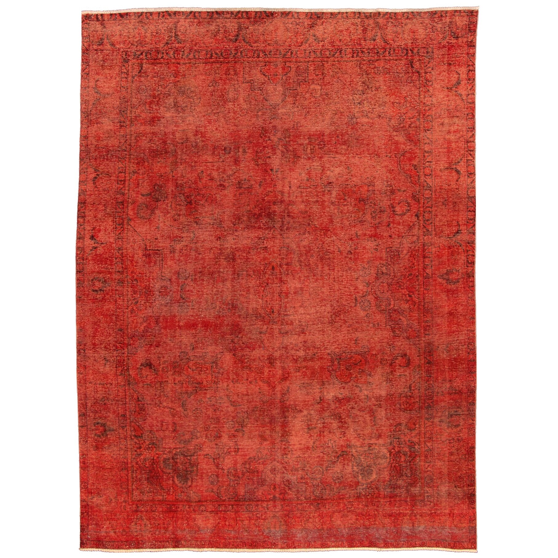 ECARPETGALLERY Hand-knotted Color Transition Dark Copper Wool Rug - 9'4 x 12'4