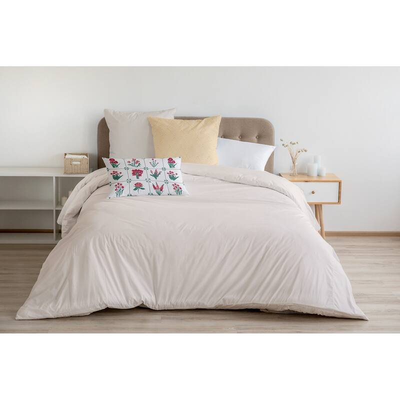 Framed Field Flowers Decorative Throw Pillow