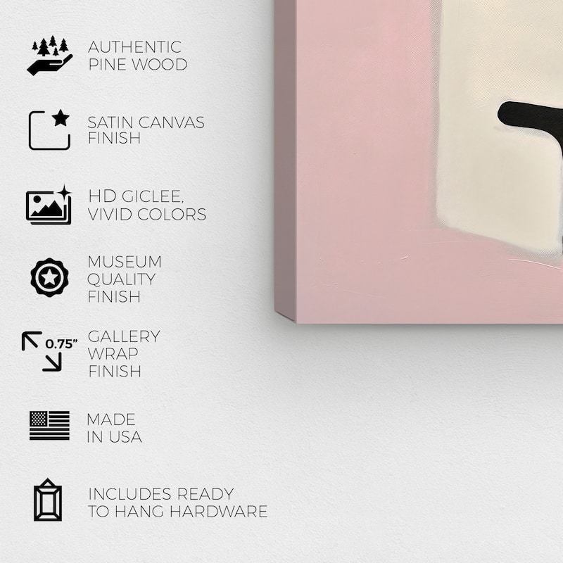 Wynwood Studio Canvas Abstract NFT Robot Pink and Light Pink Modern & Contemporary Wall Art Canvas Print
